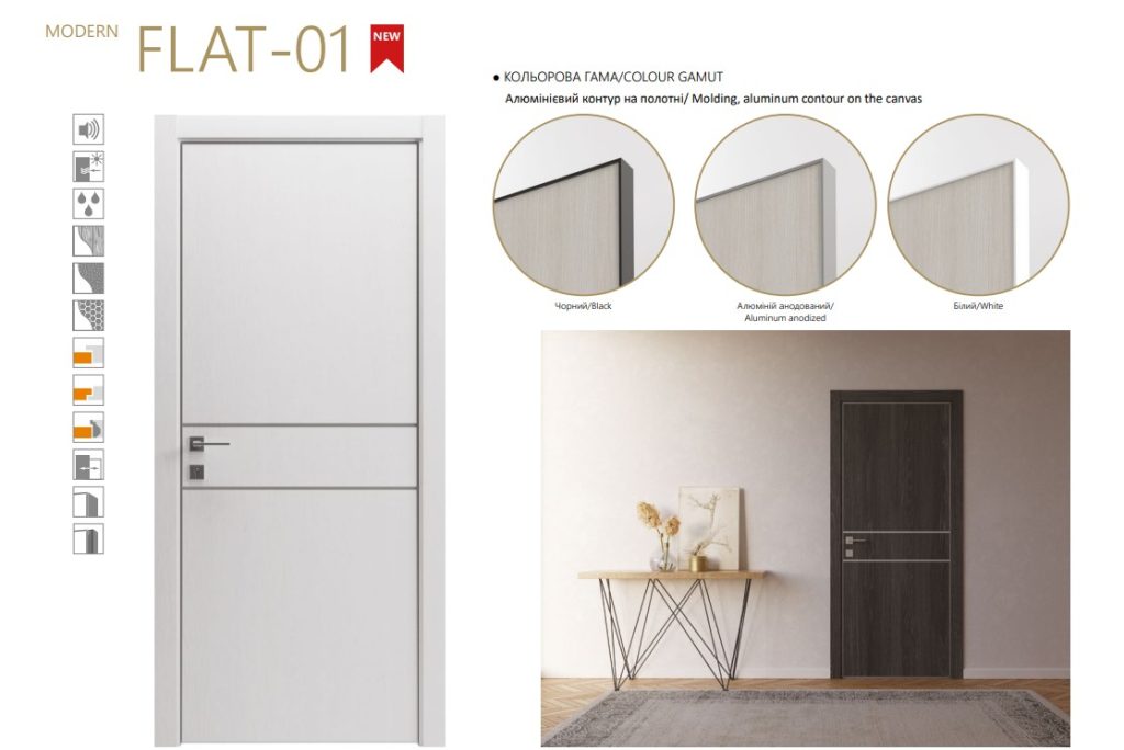 міжкімнатні двері modern flat 01-1-1