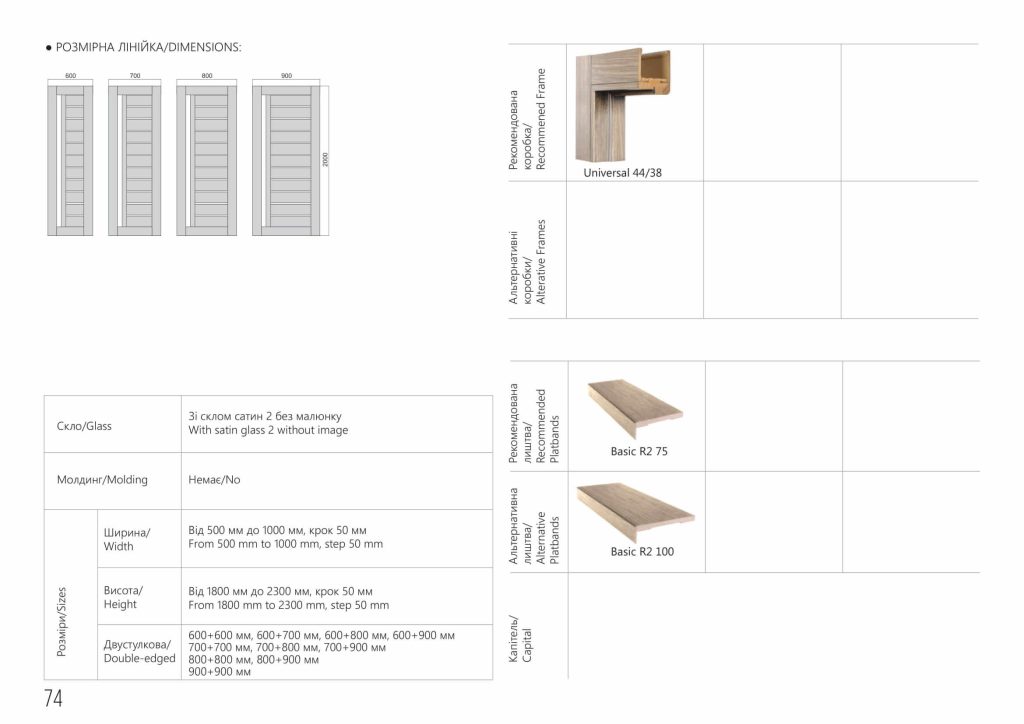 Міжкімнатні двері Rodos Modern Bianca 1