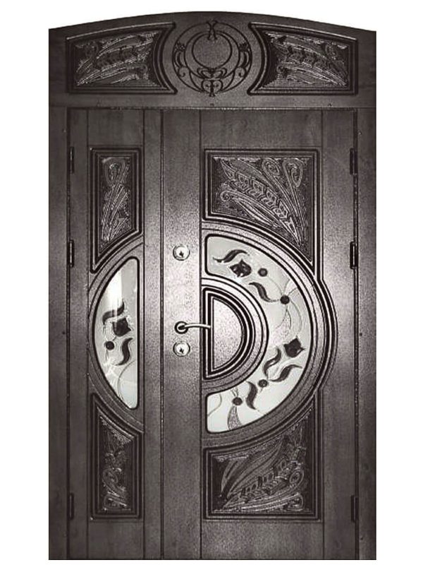 Вхідні двері Максимум XL2 півторачні з арочною фрамугою,1