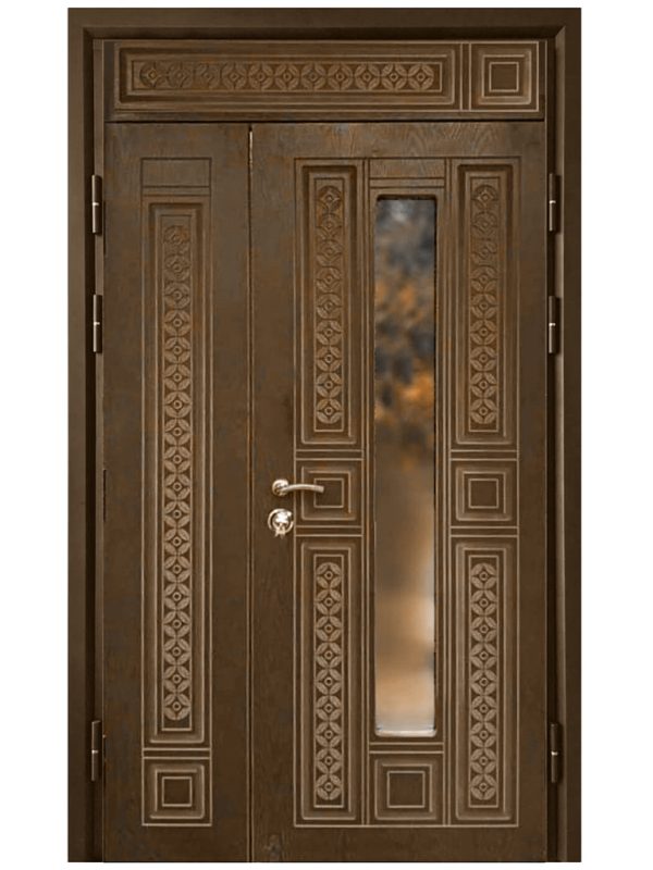 Вхідні двері Максимум XL10 півторачні з прямокутною фрамугою,1