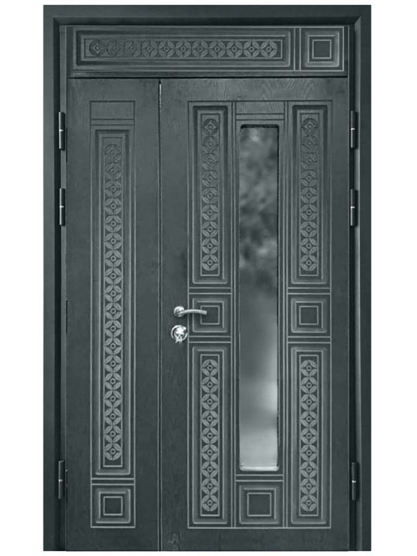 Вхідні двері Максимум XL10 півторачні з прямокутною фрамугою,2