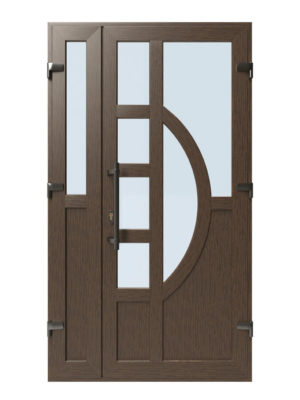 Купити дорогі вхідні металопластикові двері Epsilon двостулкові модель 028