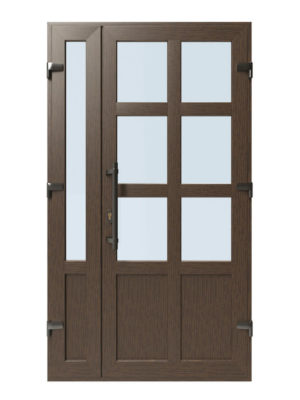 Дешеві металопластикові двері Epsilon двостулкові модель 036