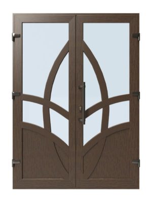 Розпродаж металопластикових дверей Epsilon двостулкових модель 046