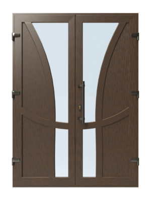 Замовити металопластикові двері Epsilon двостулкові модель 047