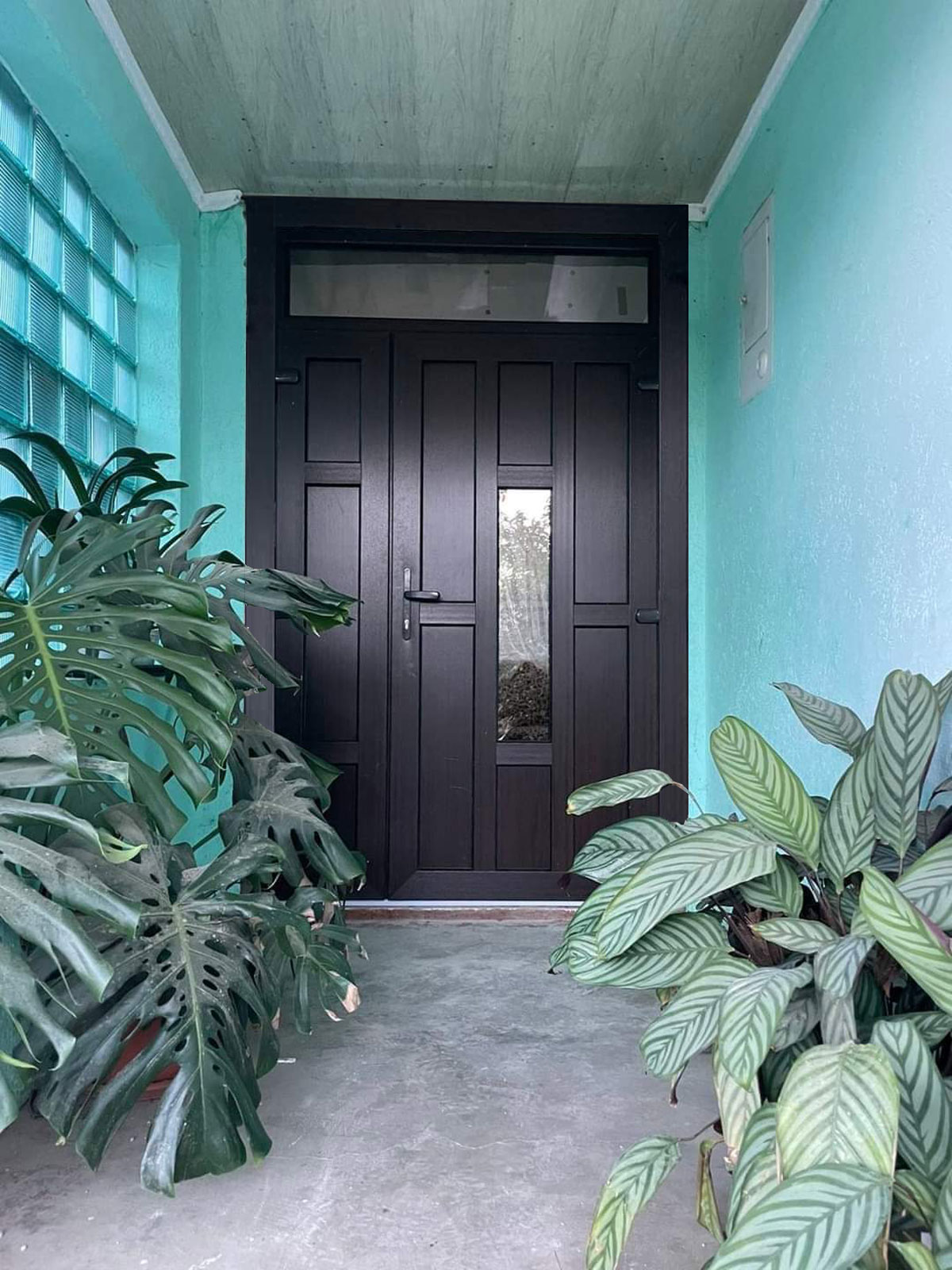 Металопластикові вхідні двері S02 двостулкові в екстер'єрі Металопластикові вхідні двері S02 двостулкові в екстер'єрі