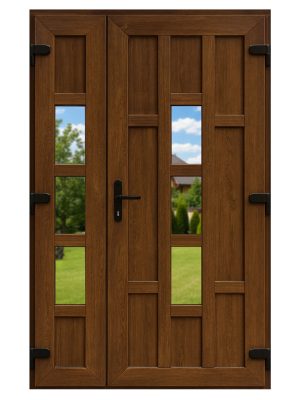 Металопластикові вхідні двері S03 двостулкові