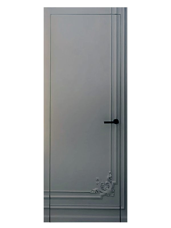 Міжкімнатні двері MaDen Model 26 біла/сіра емаль з візерунком.1