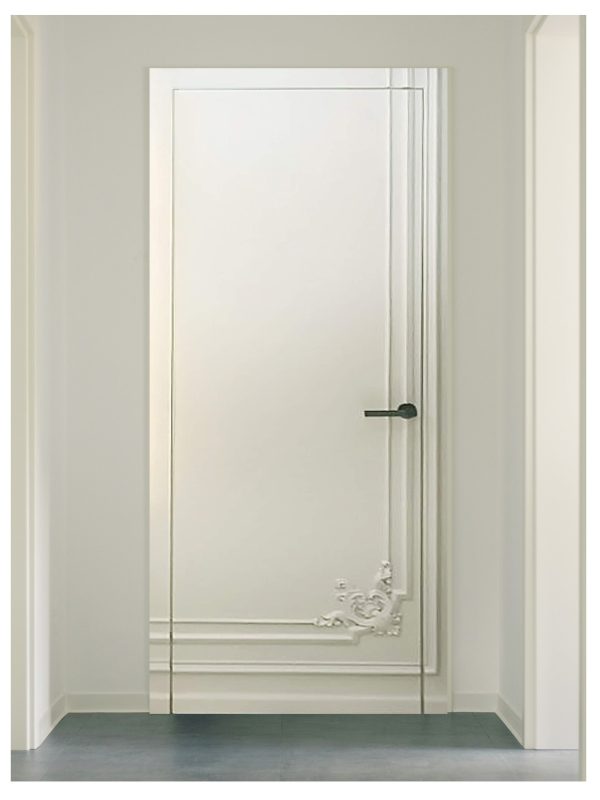 Міжкімнатні двері MaDen Model 26 біла/сіра емаль з візерунком.6
