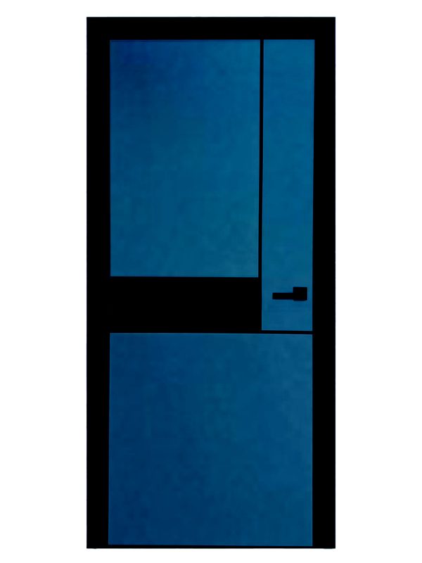 Міжкімнатні двері MaDen Model 6 біла емаль із коричневим елементом.5