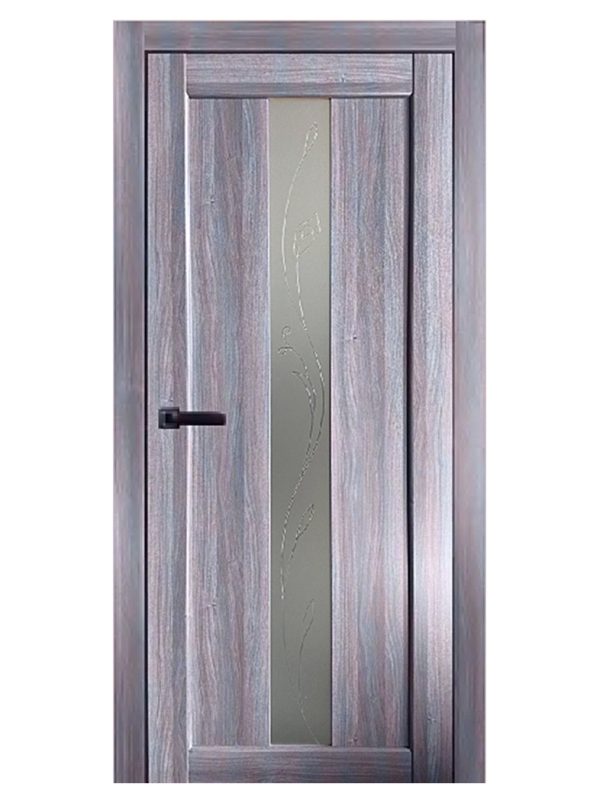 Міжкімнатні двері КДФ Classic SOFT каштанового кольору.1