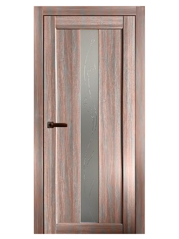Міжкімнатні двері КДФ Classic SOFT каштанового кольору.2