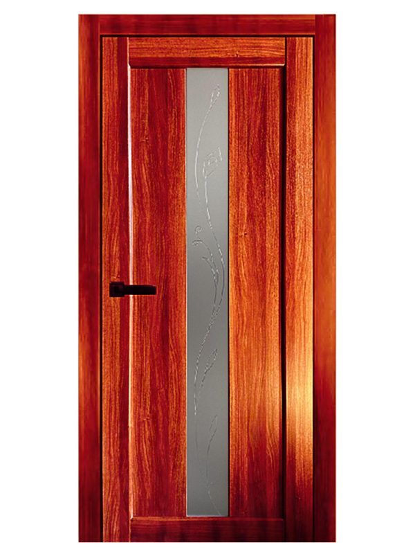 Міжкімнатні двері КДФ Classic SOFT каштанового кольору.4
