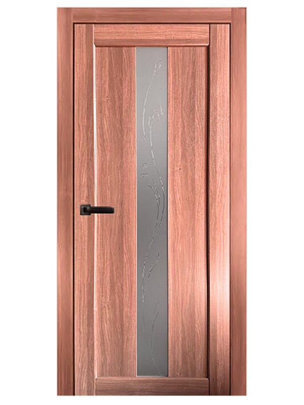 Міжкімнатні двері КДФ Classic SOFT каштанового кольору.5