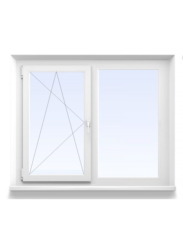 Вікно двостулкове металопластикове прямокутне 101