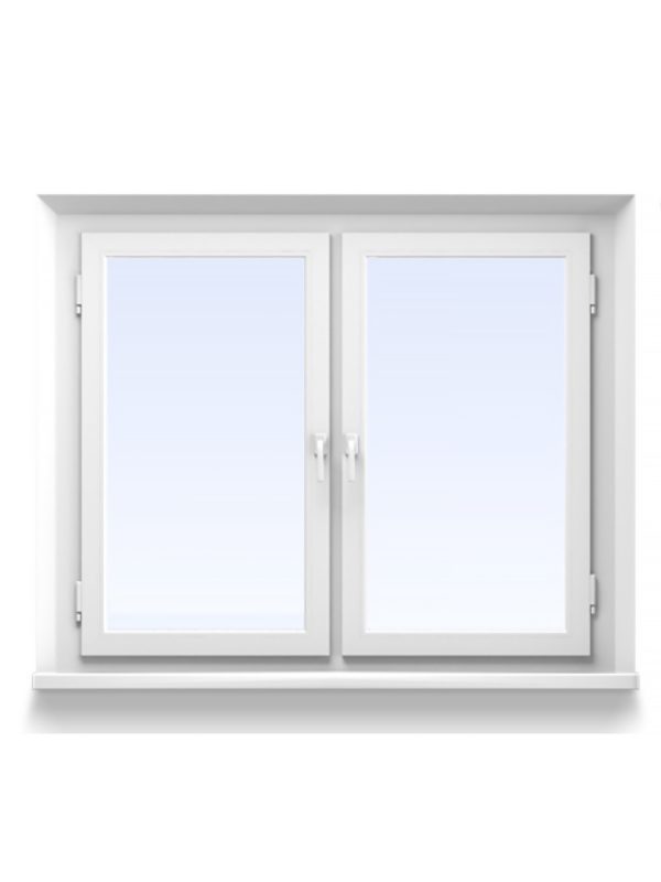 Вікно двостулкове металопластикове прямокутне 108