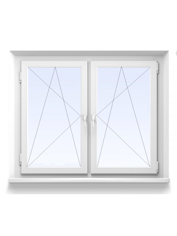 Вікно двостулкове металопластикове прямокутне 104