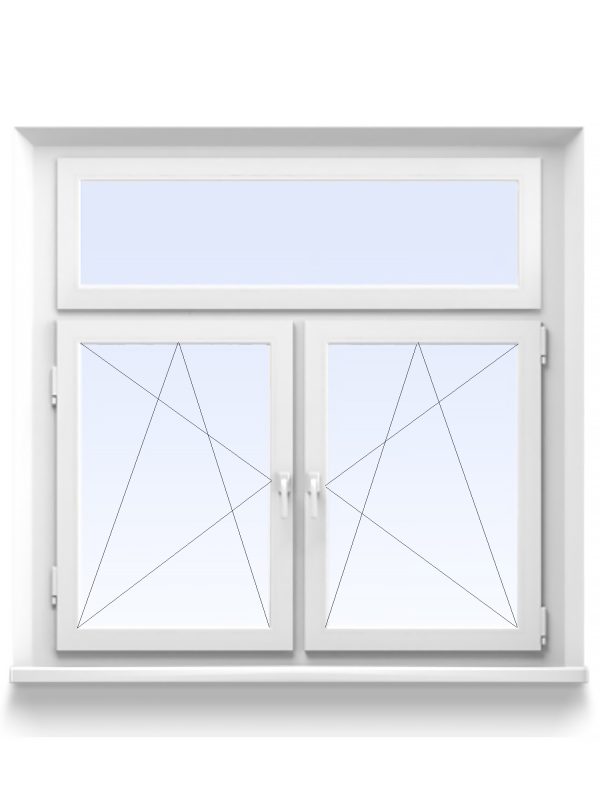 Вікно Т-образне двостулкове металопластикове 118