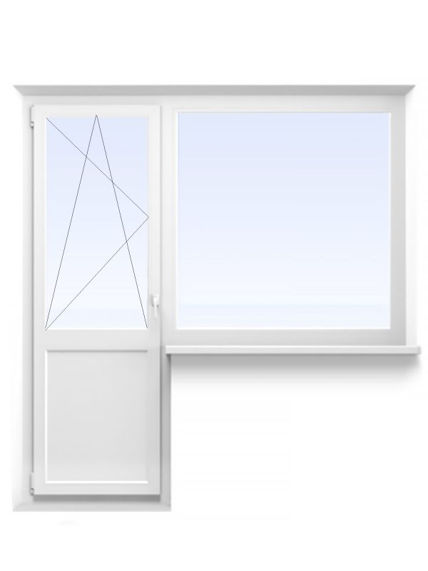 Вікно і двері балконні металопластикові 120