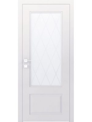 міжкімнатні двері Rodos Cortes Galant білий матовий скло